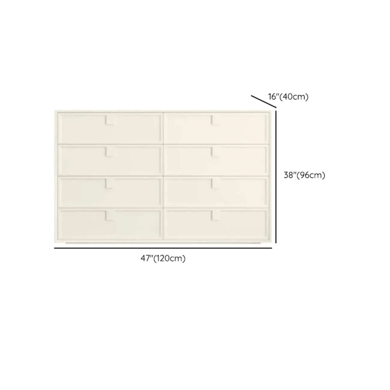 Modern White Bedroom Accent Cabinet with Multi-Size Options
