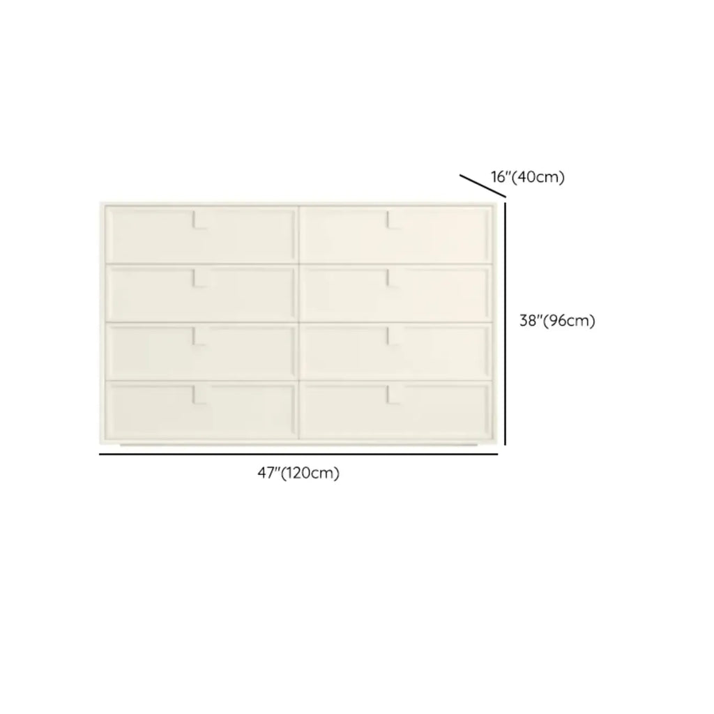 Modern White Bedroom Accent Cabinet with Multi-Size Options