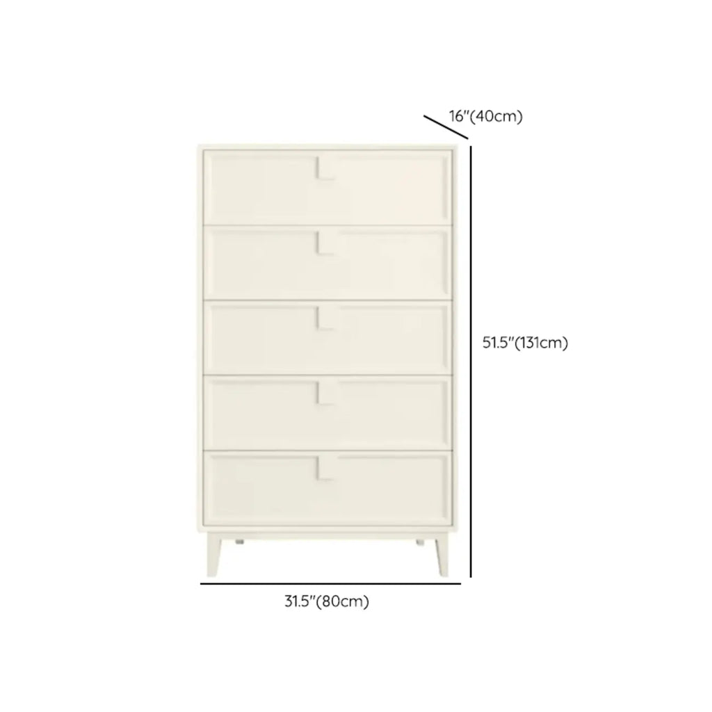 Modern White Bedroom Accent Cabinet with Multi-Size Options