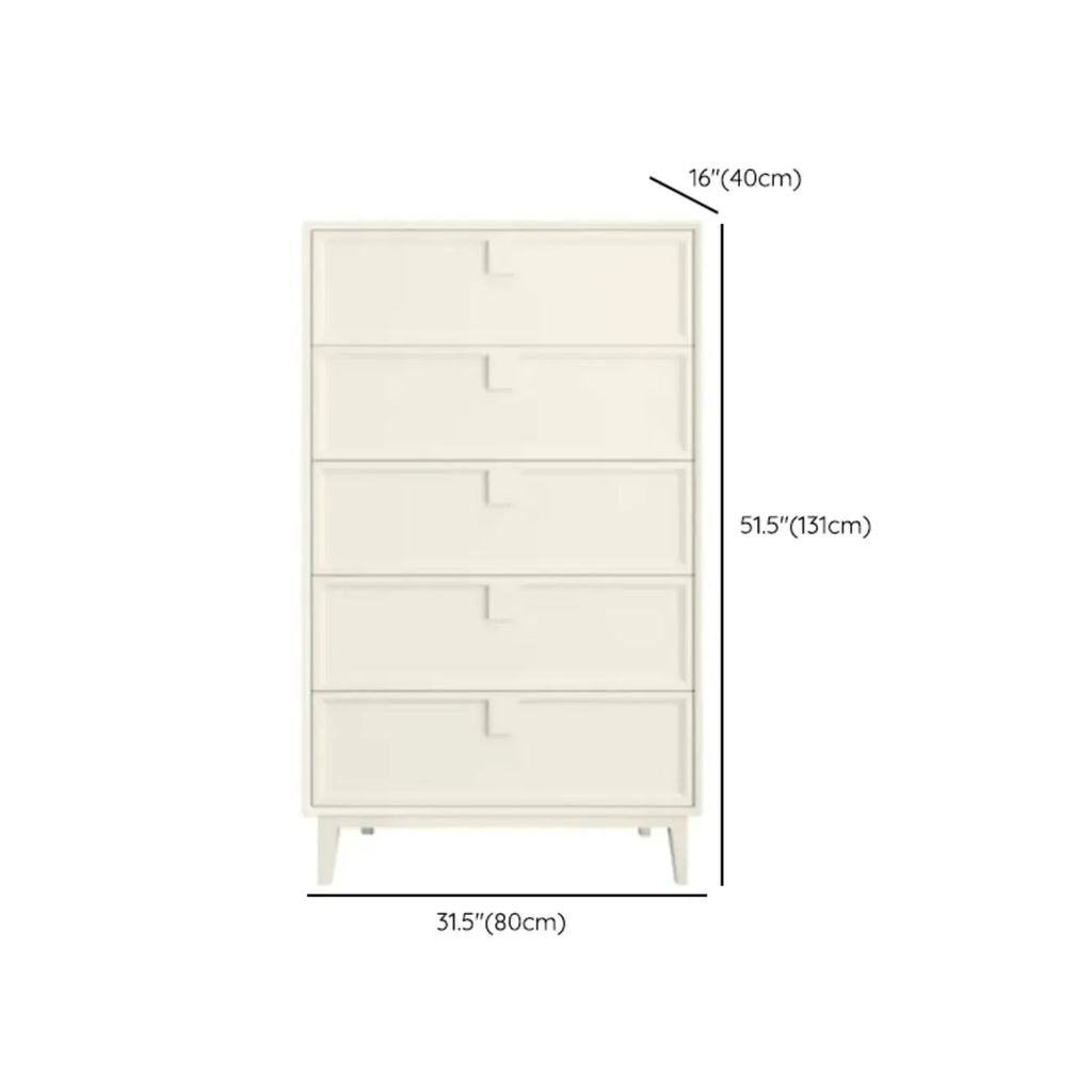Modern White Bedroom Accent Cabinet with Multi-Size Options