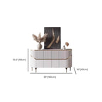 Modern White/Black Buffet Table with Cabinets