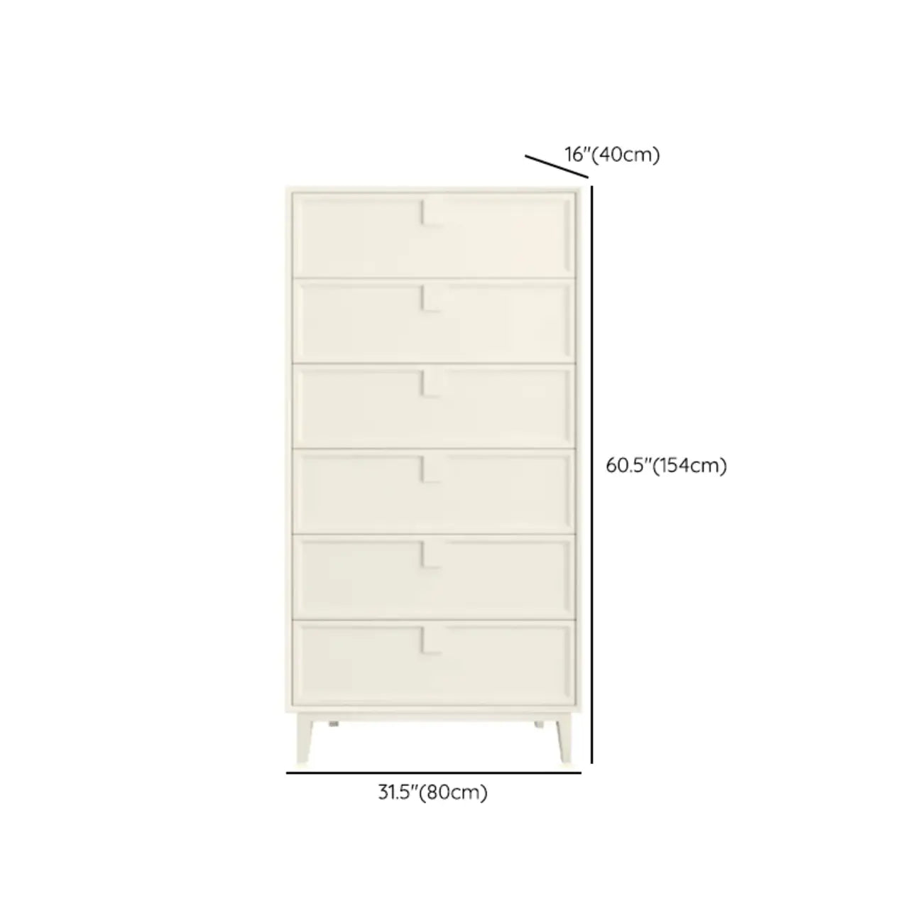 Modern White Bedroom Accent Cabinet with Multi-Size Options
