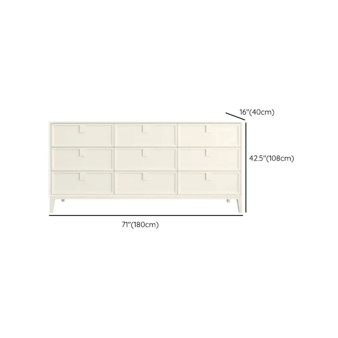 Modern White Bedroom Accent Cabinet with Multi-Size Options