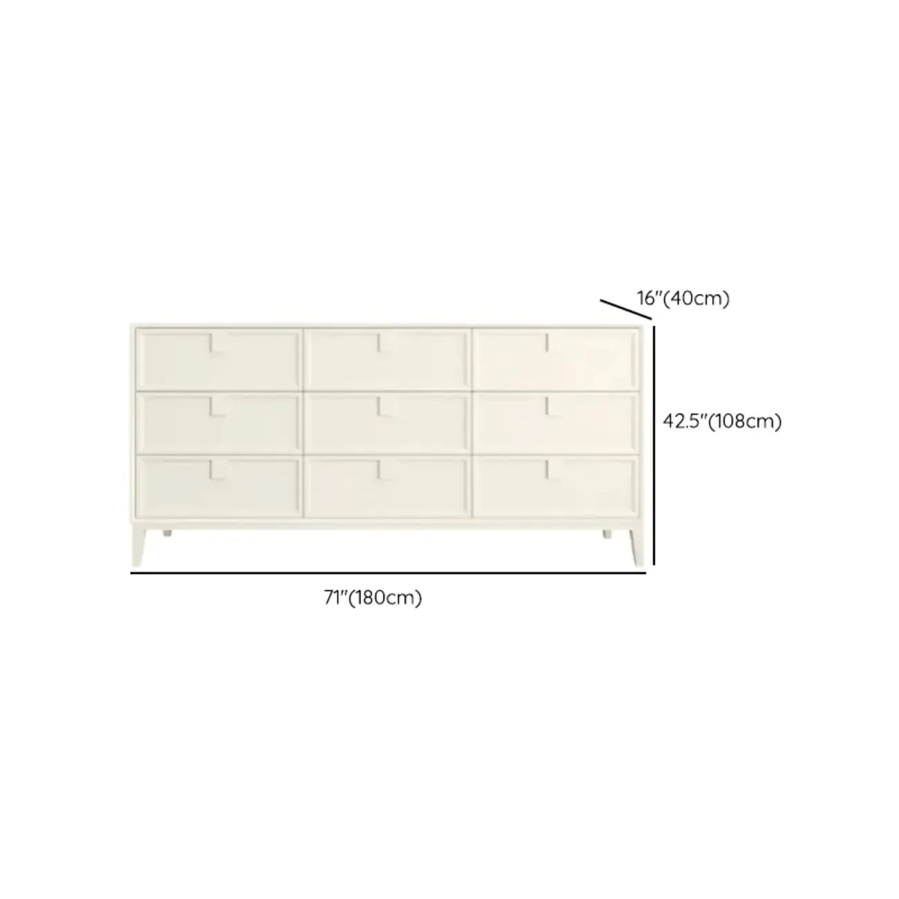 Modern White Bedroom Accent Cabinet with Multi-Size Options