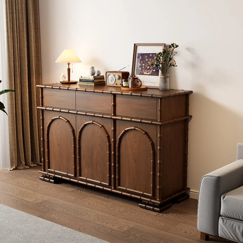 Modern Brown Wooden Sideboard with Storage