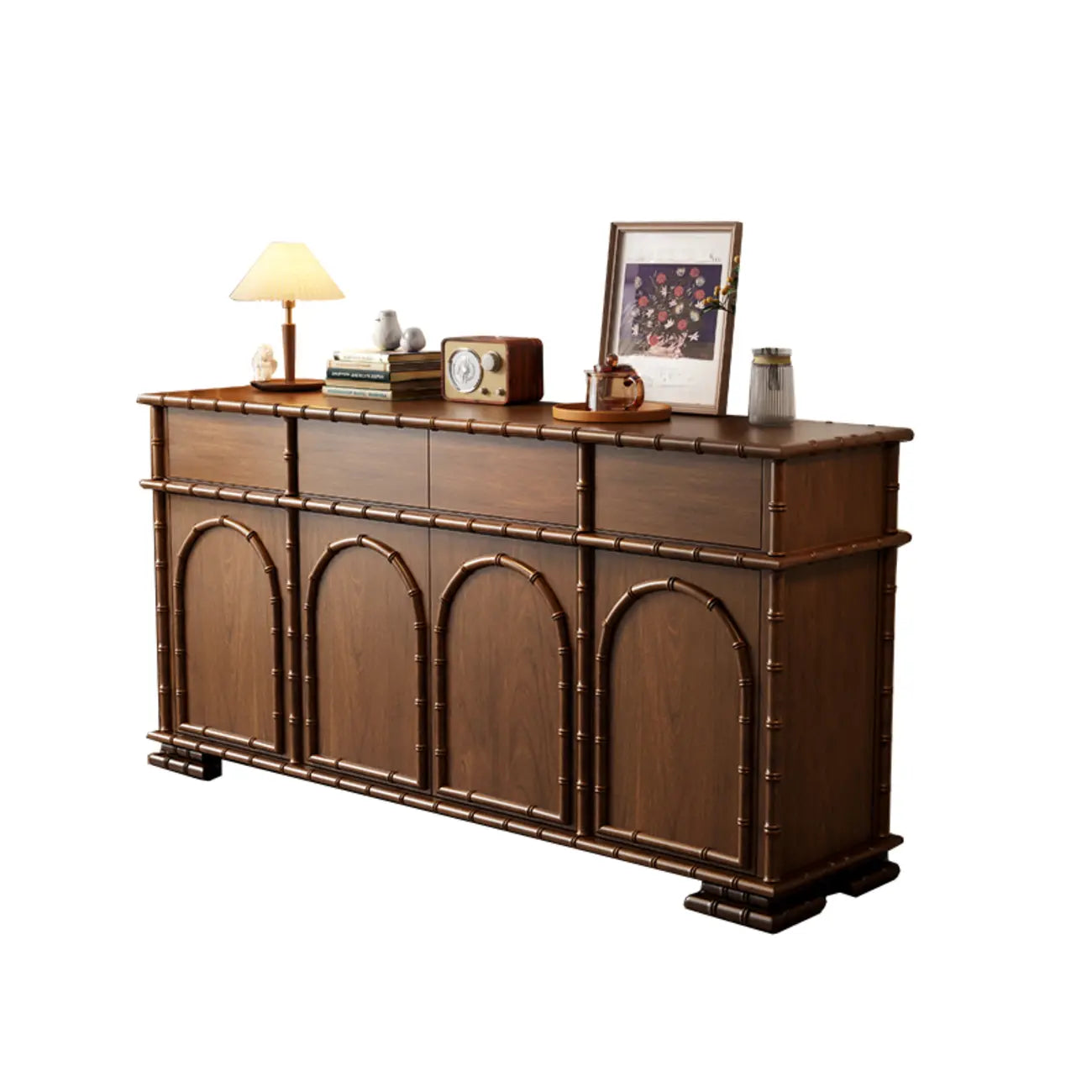 Modern Brown Wooden Sideboard with Storage