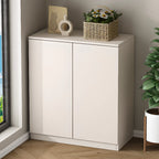 Modern Space-saving Accent Cabinet with Exterior Shelf