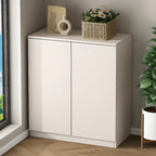 Modern Space-saving Accent Cabinet with Exterior Shelf