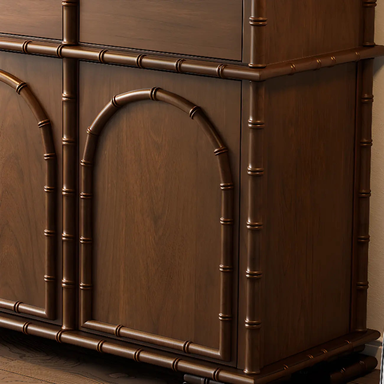 Modern Brown Wooden Sideboard with Storage