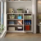 Modern Space-saving Accent Cabinet with Exterior Shelf