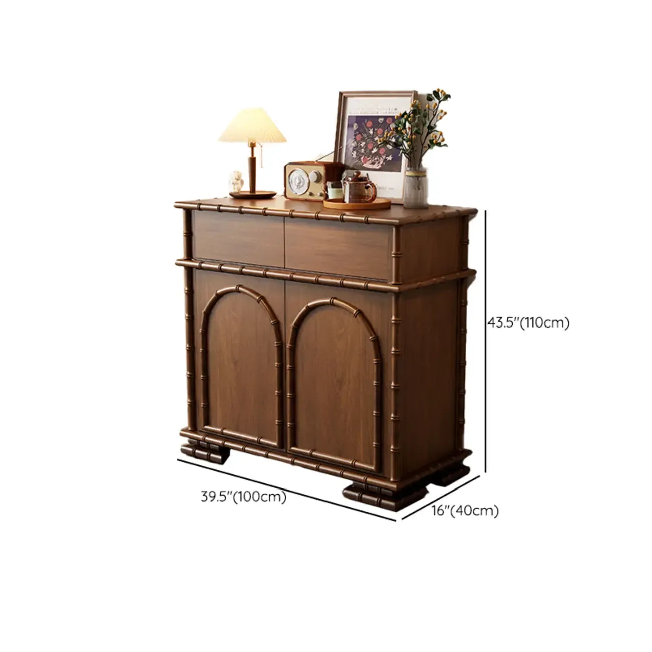 Modern Brown Wooden Sideboard with Storage