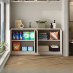 Modern Space-saving Accent Cabinet with Exterior Shelf