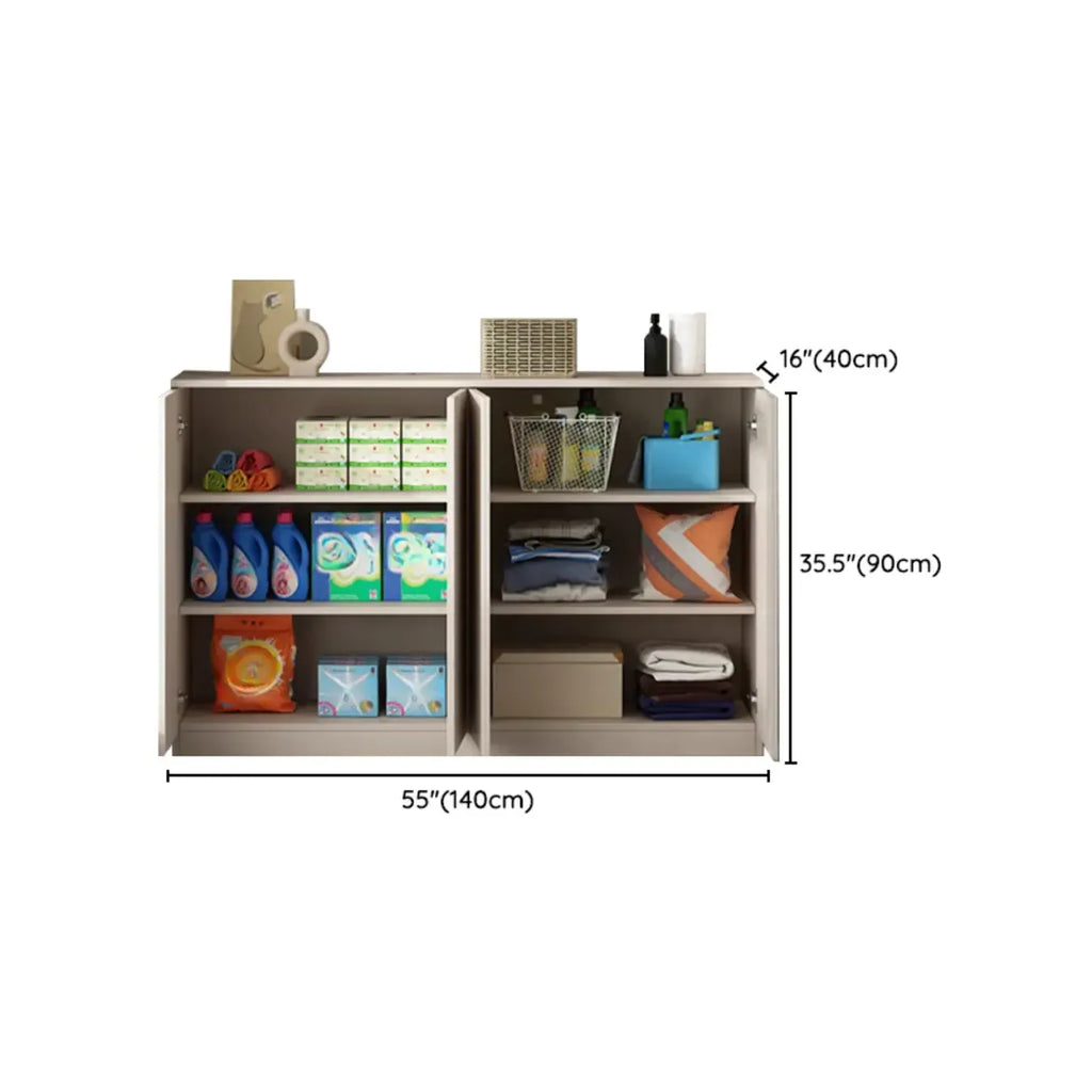 Modern Space-saving Accent Cabinet with Exterior Shelf