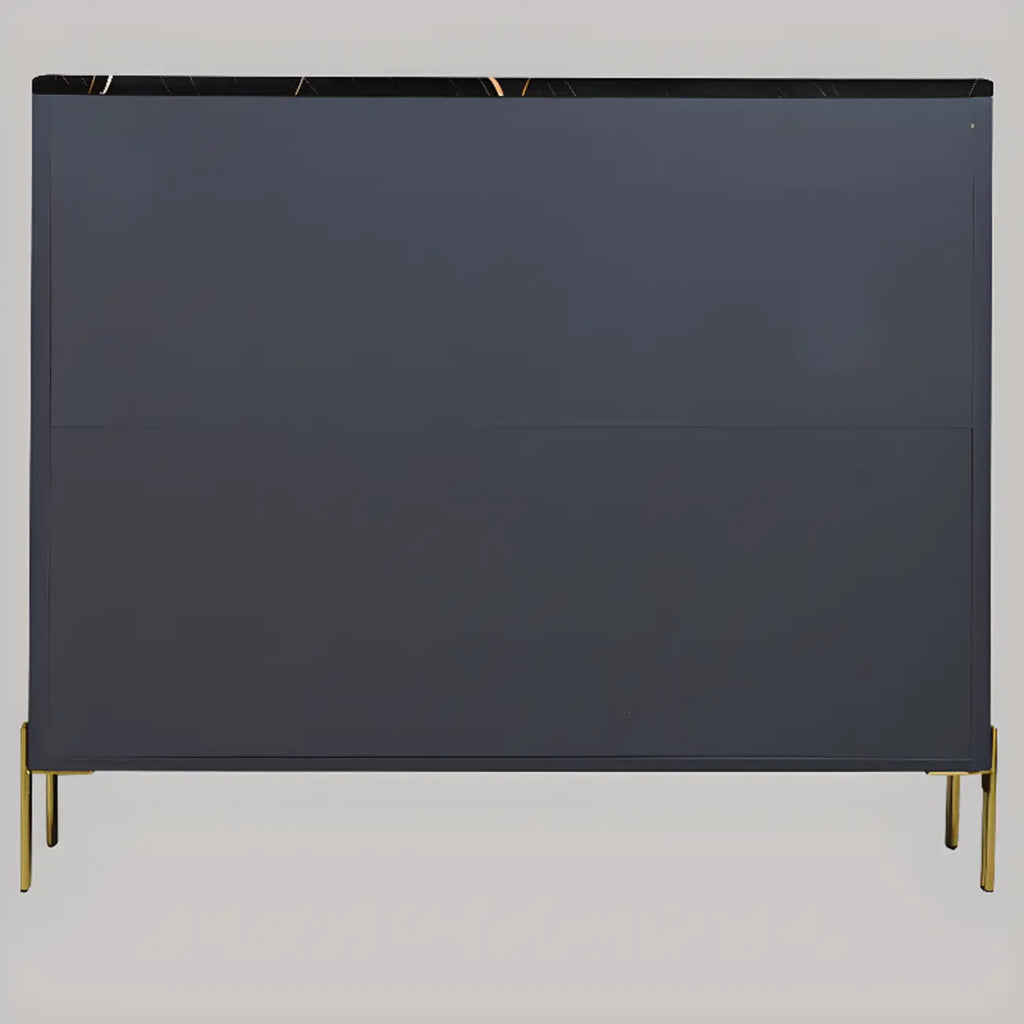 Glam Dark Gray Wooden Cabinet with Free Standing Design