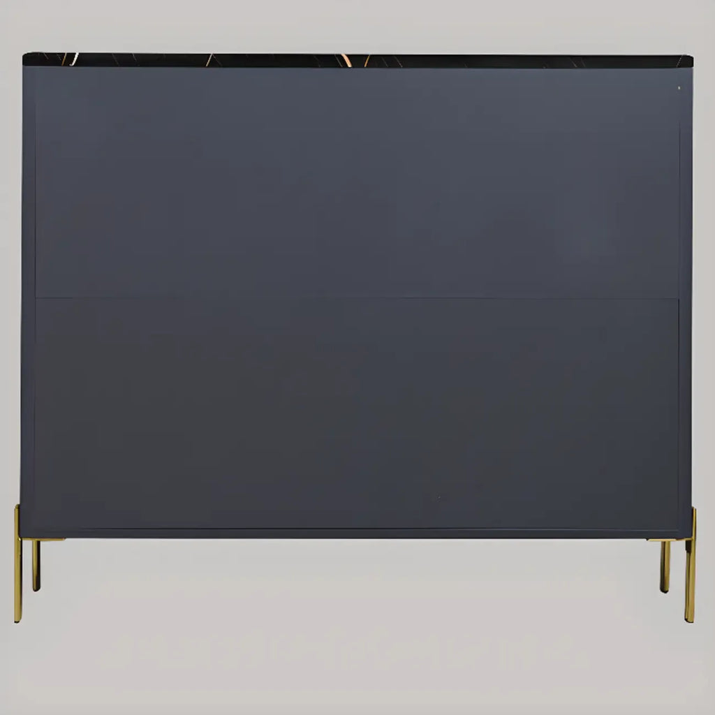 Glam Dark Gray Wooden Cabinet with Free Standing Design