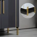 Glam Dark Gray Wooden Cabinet with Free Standing Design