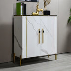 Glam Dark Gray Wooden Cabinet with Free Standing Design