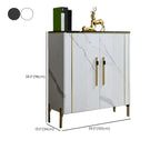 Glam Dark Gray Wooden Cabinet with Free Standing Design