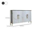 Glam Dark Gray Wooden Cabinet with Free Standing Design