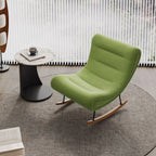 Ergonomic Wooden Upholstered Rocking Chair for Living Room