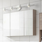 Large 4-Light Straight Metal Bathroom Vanity Lights