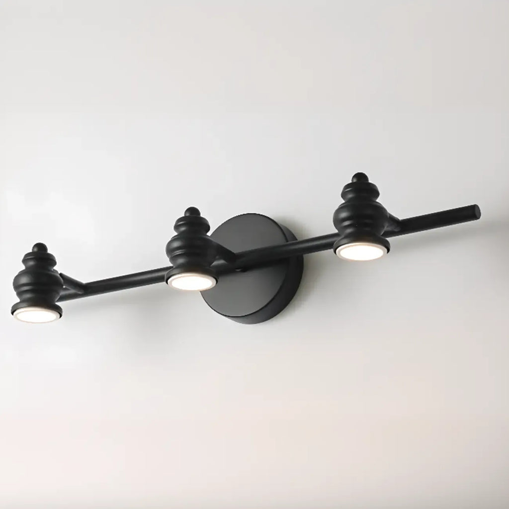 Large 4-Light Straight Metal Bathroom Vanity Lights