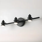 Large 4-Light Straight Metal Bathroom Vanity Lights