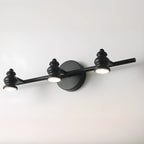 Large 4-Light Straight Metal Bathroom Vanity Lights