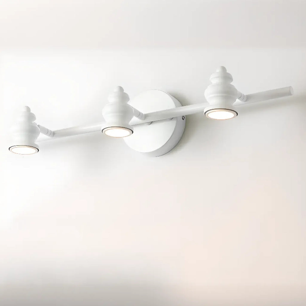 Large 4-Light Straight Metal Bathroom Vanity Lights