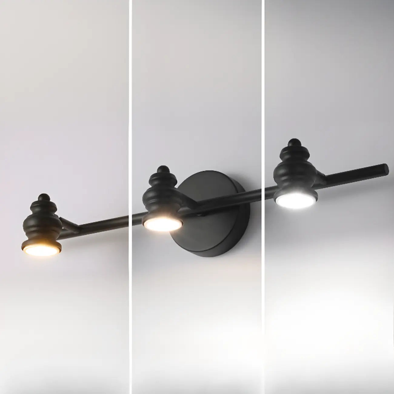 Large 4-Light Straight Metal Bathroom Vanity Lights