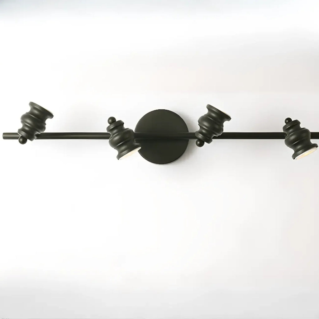 Large 4-Light Straight Metal Bathroom Vanity Lights