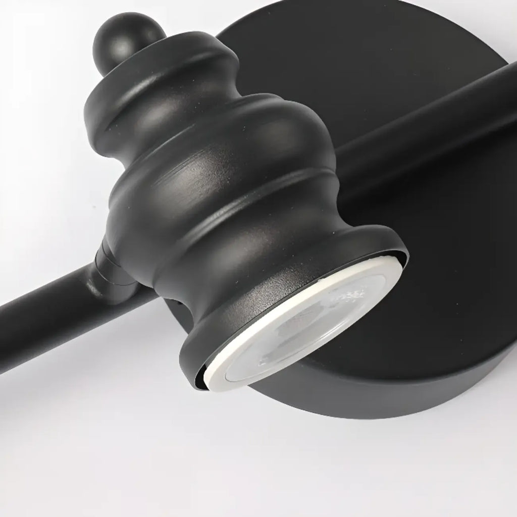 Large 4-Light Straight Metal Bathroom Vanity Lights