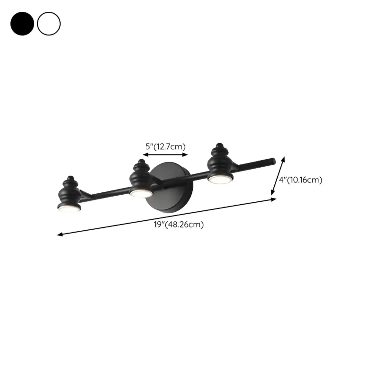 Large 4-Light Straight Metal Bathroom Vanity Lights