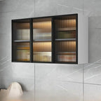 Kitchen Wood Wall-Mounted Grey Storage China Cabinet
