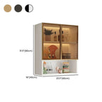 Kitchen Wood Wall-Mounted Grey Storage China Cabinet