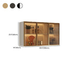 Kitchen Wood Wall-Mounted Grey Storage China Cabinet