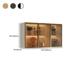 Kitchen Wood Wall-Mounted Grey Storage China Cabinet