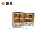 Kitchen Wood Wall-Mounted Grey Storage China Cabinet