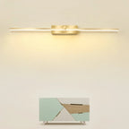 1-Light Linear Golden LED Vanity Light for Bathroom Decor
