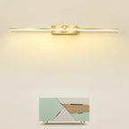 1-Light Linear Golden LED Vanity Light for Bathroom Decor