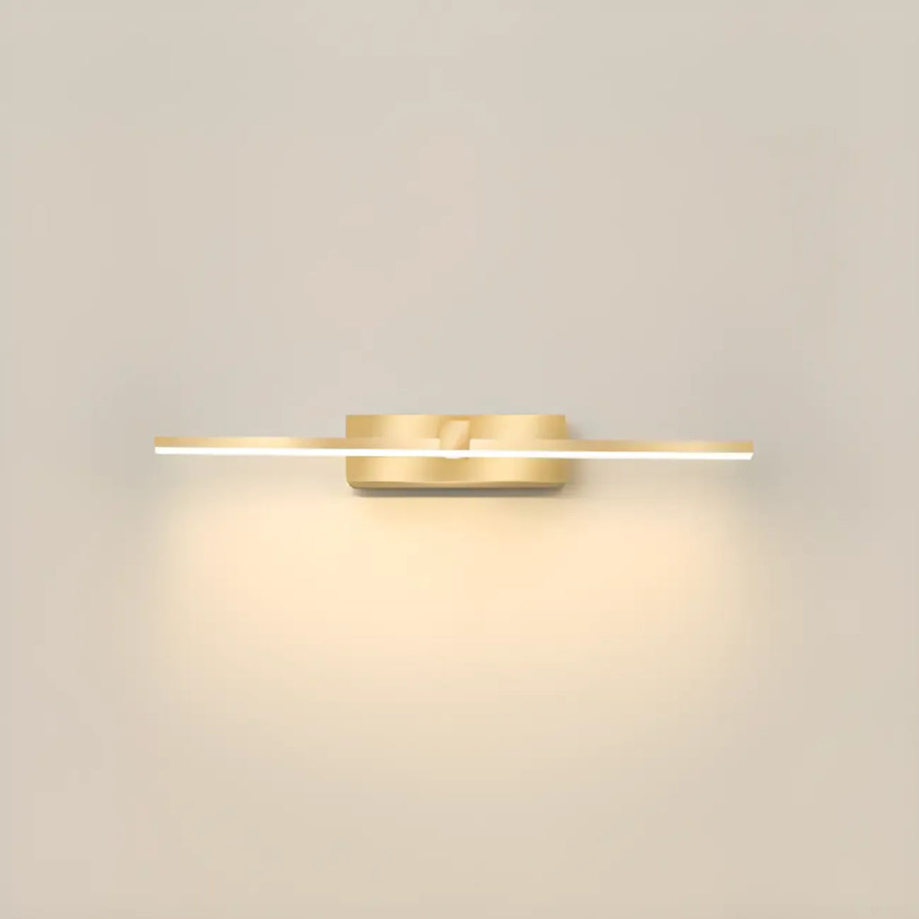 1-Light Linear Golden LED Vanity Light for Bathroom Decor