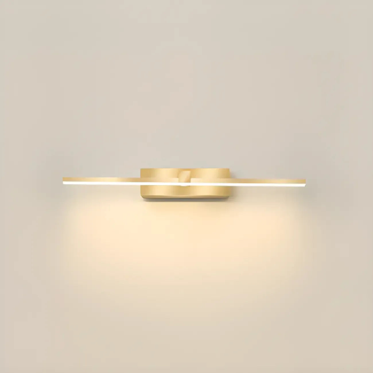 1-Light Linear Golden LED Vanity Light for Bathroom Decor
