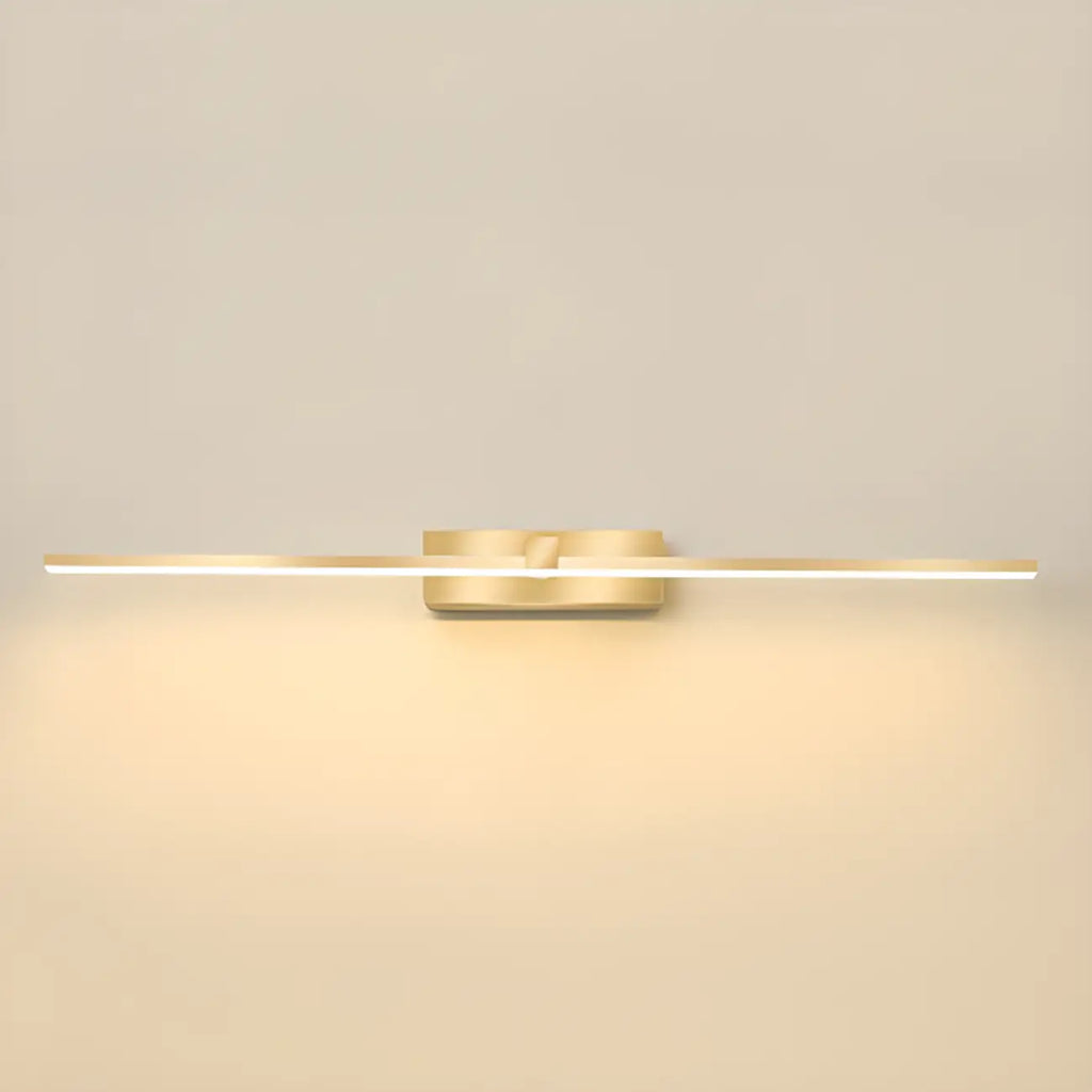 1-Light Linear Golden LED Vanity Light for Bathroom Decor