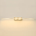 1-Light Linear Golden LED Vanity Light for Bathroom Decor