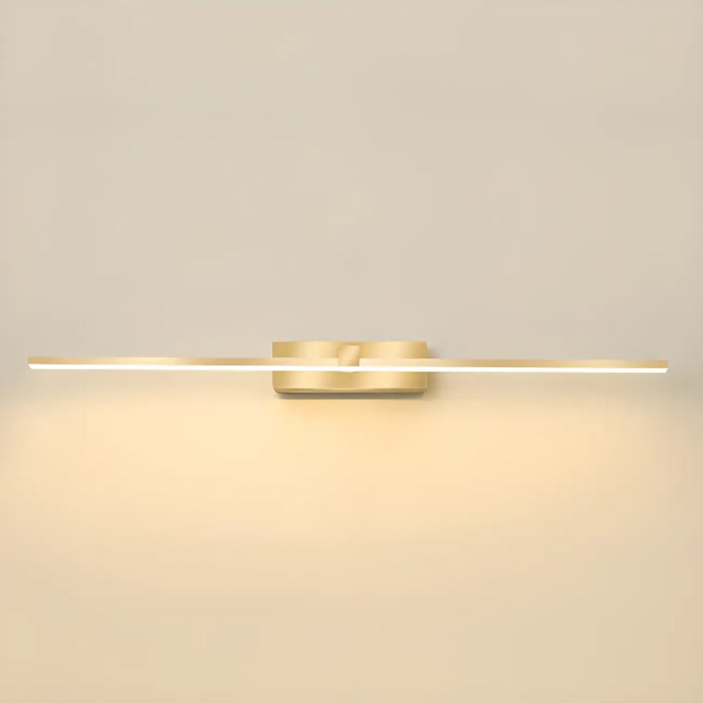 1-Light Linear Golden LED Vanity Light for Bathroom Decor