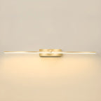 1-Light Linear Golden LED Vanity Light for Bathroom Decor