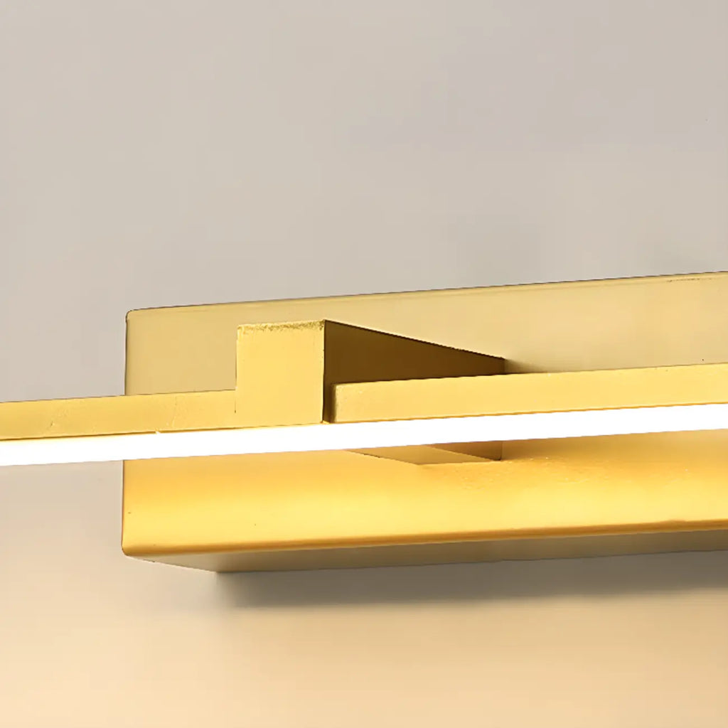 1-Light Linear Golden LED Vanity Light for Bathroom Decor