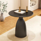 Minimalist Black Metal Round Side Table for Living Room