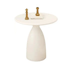 Minimalist Black Metal Round Side Table for Living Room