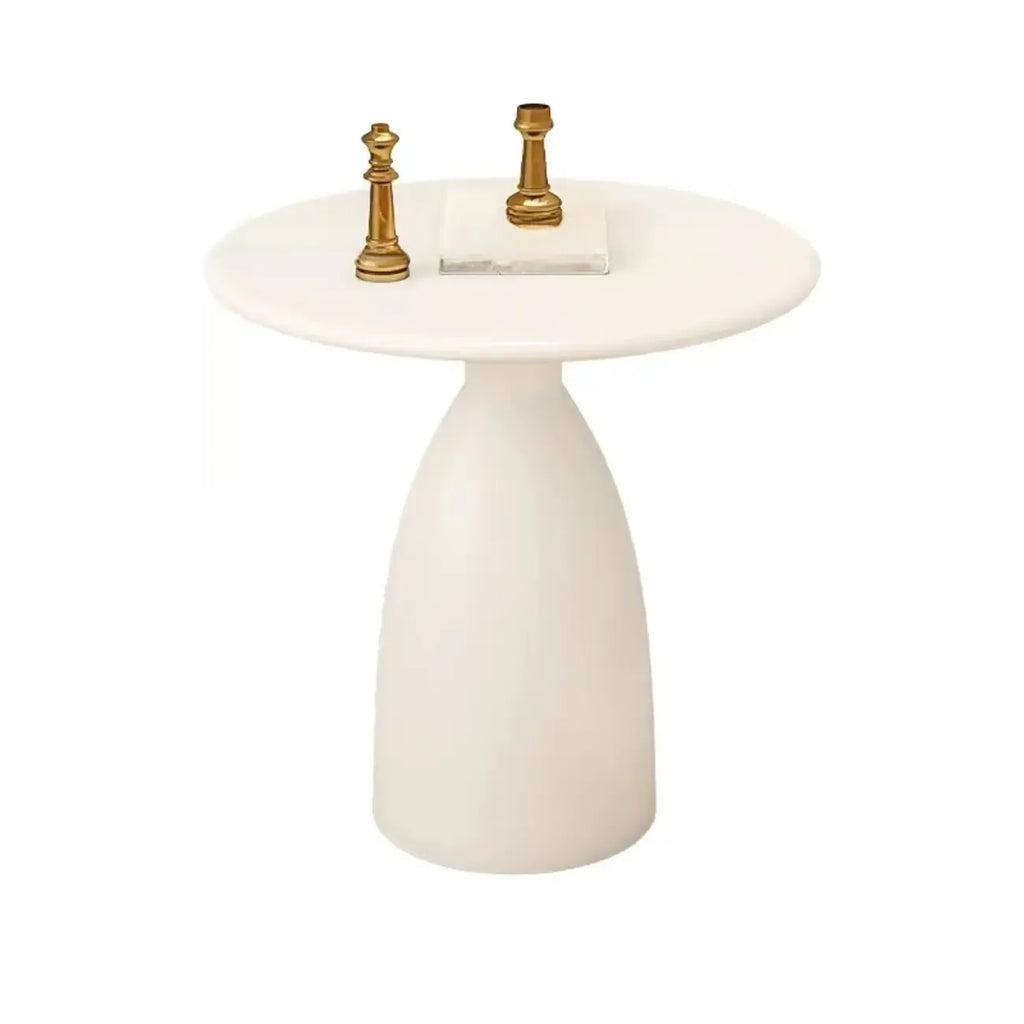 Minimalist Black Metal Round Side Table for Living Room